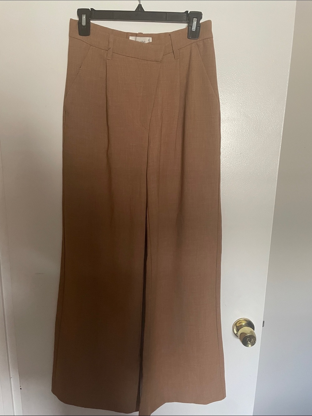 Abercrombie & Fitch Wide-Leg Trousers in Brown